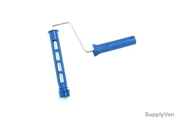 Tuf-Fix Cage Roller Frame W/ Blue Polyester Refill, 9PCRBM, Chrome Plated, 40MM x 9 Inch, Blue