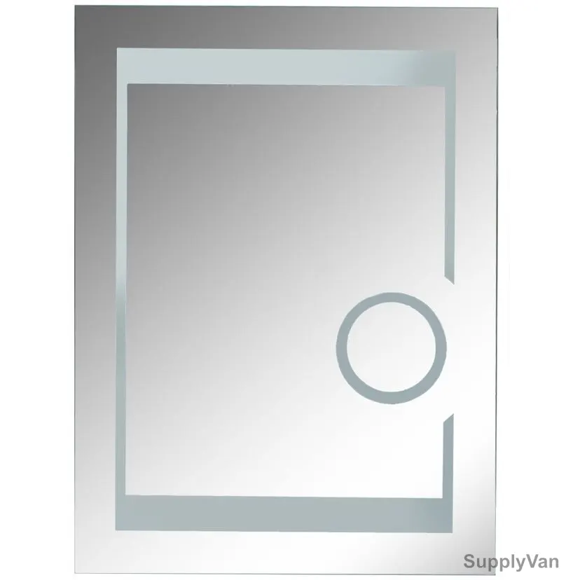 Argent Crystal LED Light Mirror, YJ-2066H, Rectangular