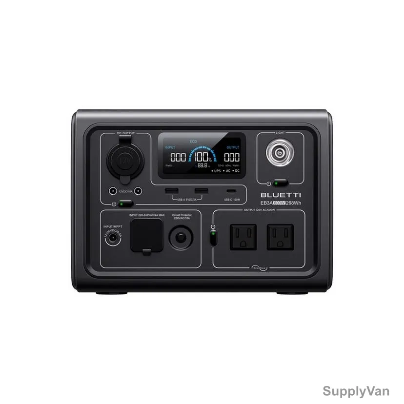 Bluetti Portable Power Station, EB3A, 600W, 268Wh — image 1