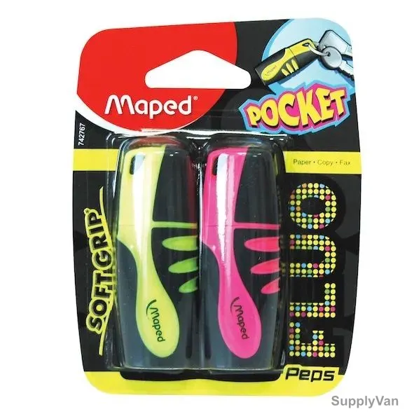 Maped Highlighter, MD-742767, Yellow/Pink, 2 Pcs/Set