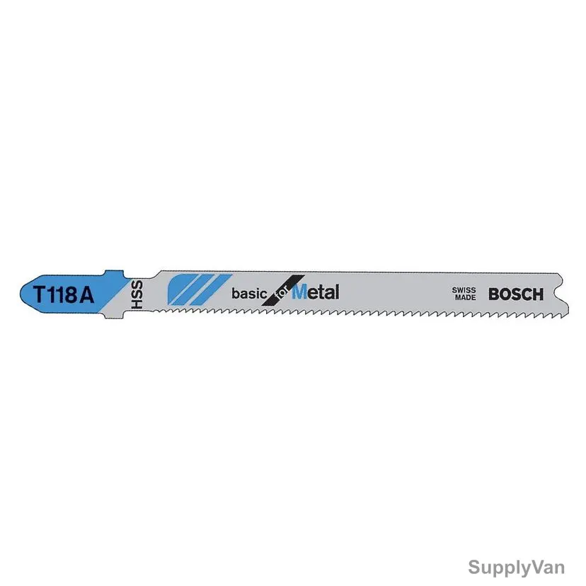 Bosch T 118 A Metal Jigsaw Blade, 2608631013, HSS, 92MM Length, 5 Pcs/Pack