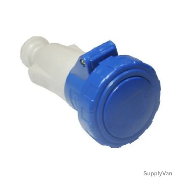 Gewiss Straight Connector, GW62026, IP67, 16A, 2P+E, Blue