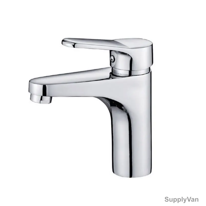 Milano Single Lever Basin Mixer With Pop Up Waste Set, Eco Diva, Zinc, Chrome Finish — image 1
