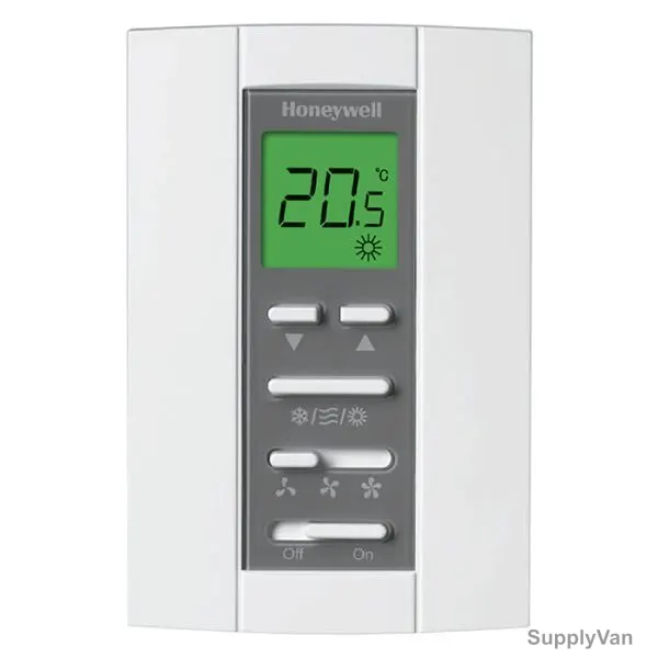 Honeywell Digital 3-Speed Fan Coil Thermostat, T6812DP08, White