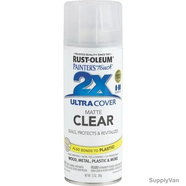 Rust-Oleum Painter's Touch 2X Ultra Cover Primer Spray, 249087, 12 Oz, Matte Clear