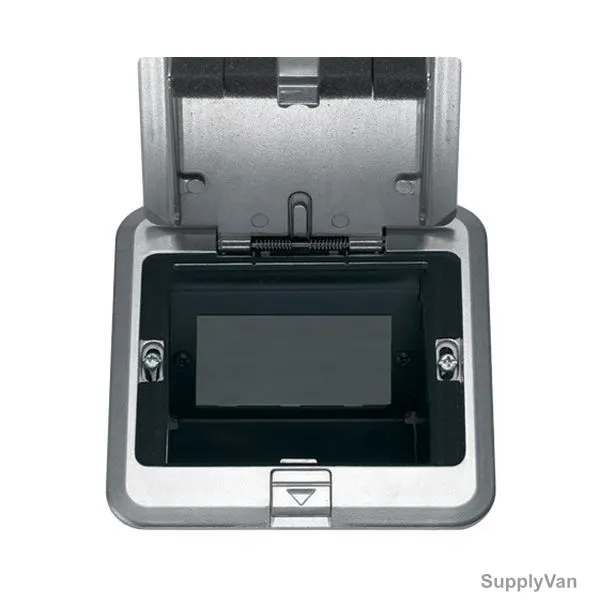 Panasonic Floor Outlet Box, DUMF6200LT-1, Aluminium, 32 x 23CM, Silver