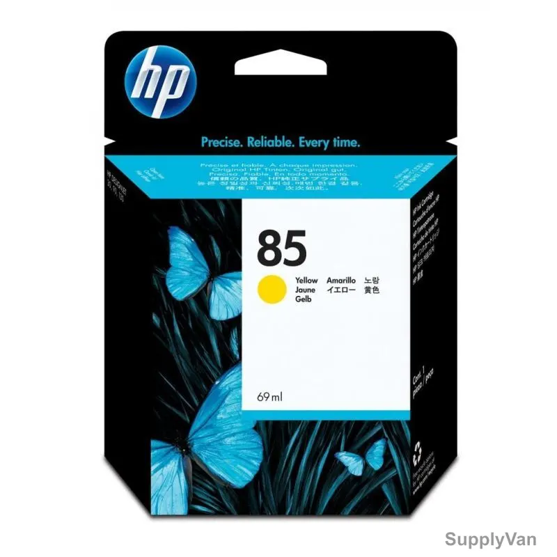 HP DesignJet Ink Cartridge, C9427A, 85, 69ML, Yellow — image 1