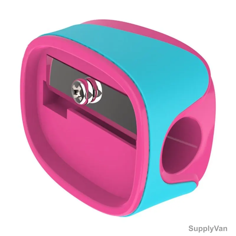 Deli Pencil Sharpener, ER00903, 1 Hole, 8MM Hole Dia, Pink/Blue