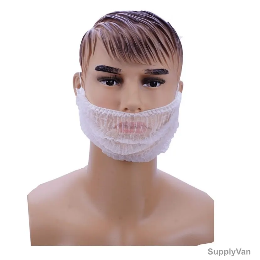 Hotpack Beard Cover, Bc, 18 Inch, White, 1000 Pcs/Carton — image 1