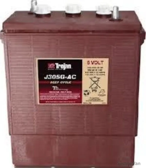 Trojan Flooded Lead Acid Battery, J305G-AC, 6V, 315Ah/20Hr