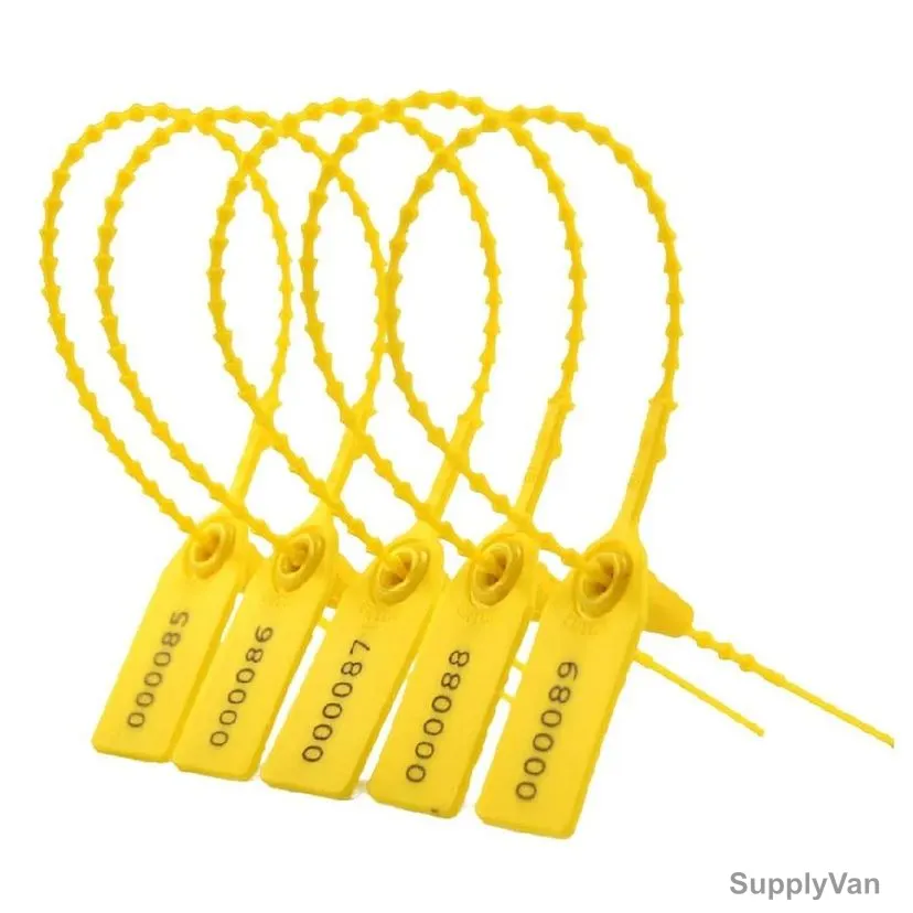 Security Tag, Polypropylene, 250MM, Yellow, 100 Pcs/Pack