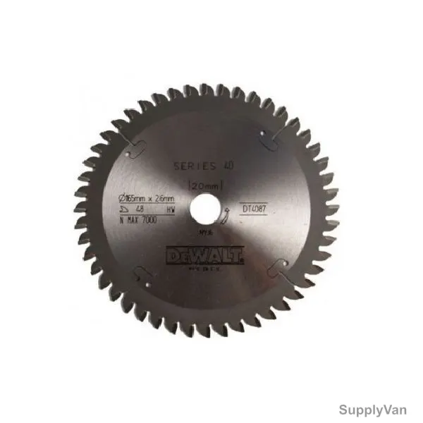 Dewalt Extreme Circular Saw Blade, DT4087-QZ, 48 Teeth, 20MM Bore Dia x 165 Blade Dia