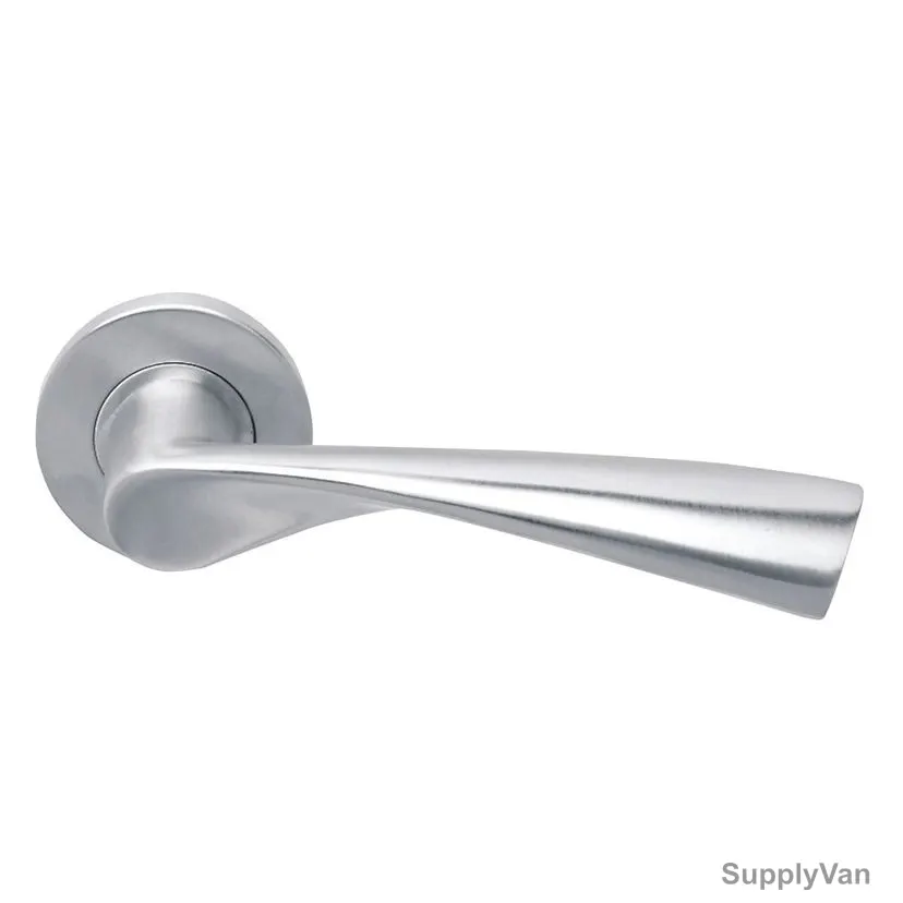 Dorfit Solid Mortise Rose Lever Handle, DTSH002, SS, Satin