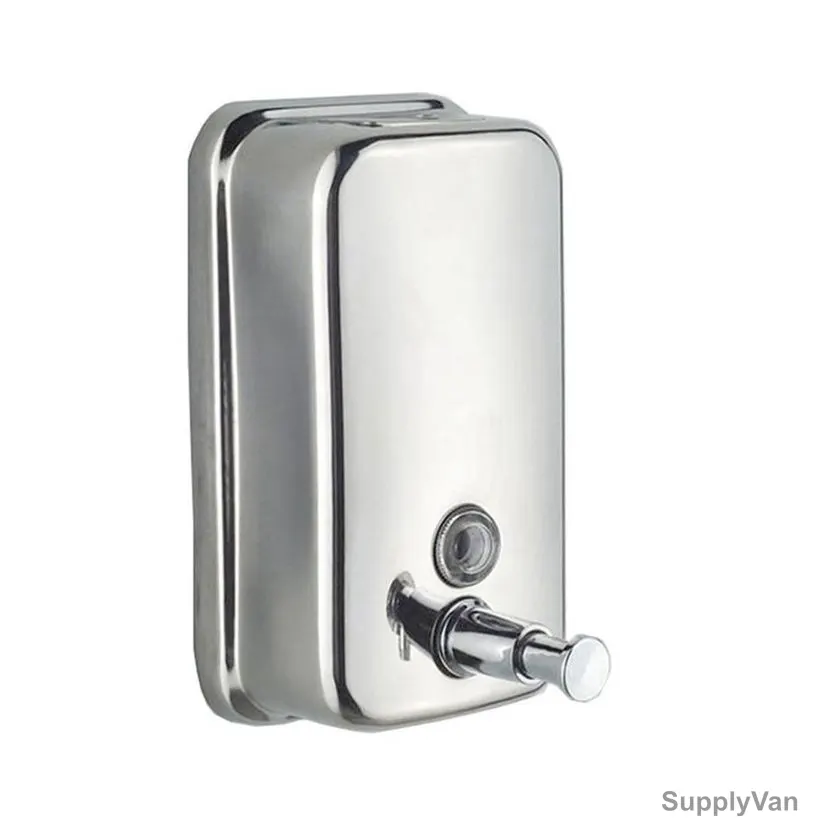Manual Wall Mount Soap Dispenser, SD09, Stainless Steel, 500ML Capacity, Silver