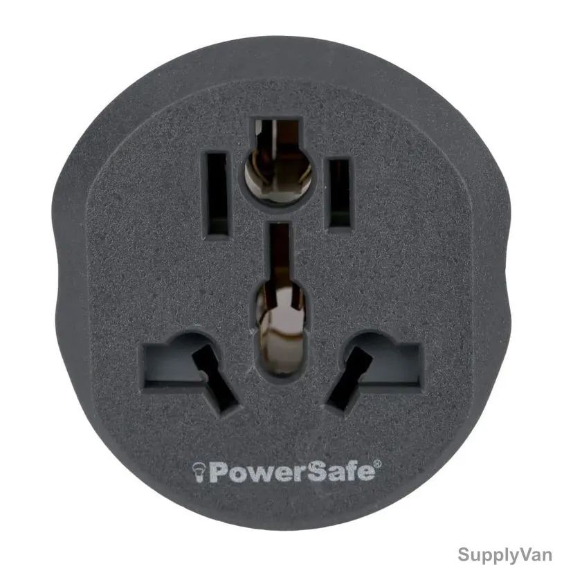 Powersafe Universal Socket With Shutter, PSTA-25, 250V, 16A, Black — image 1
