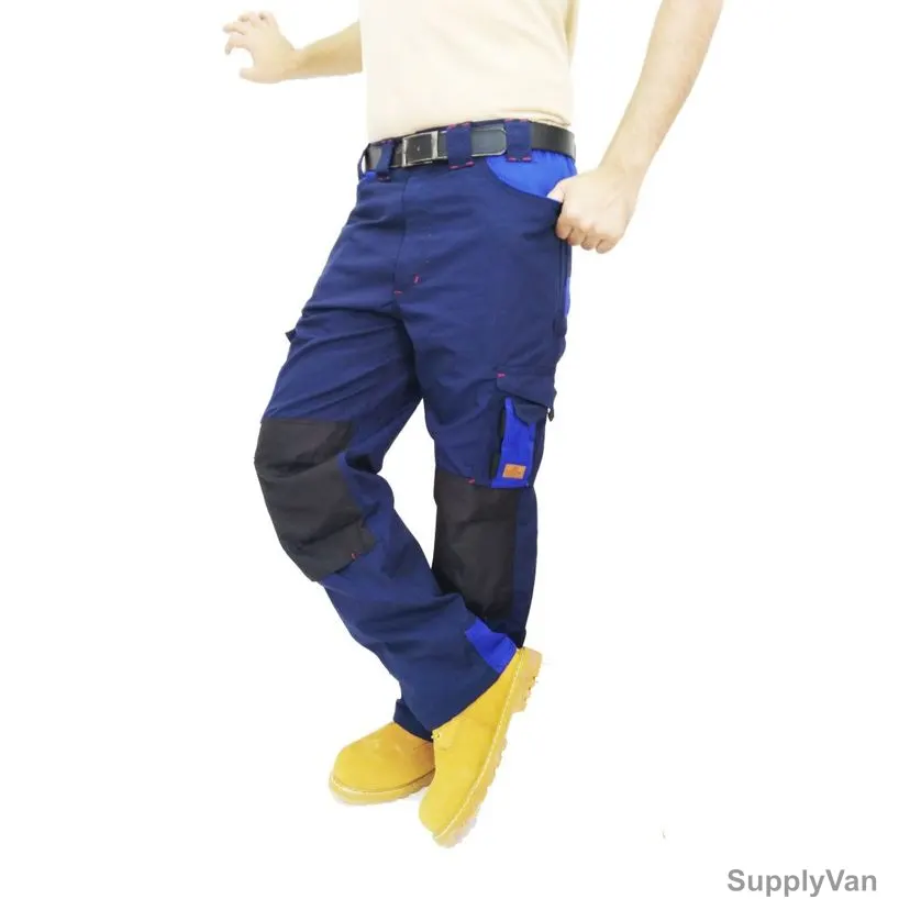 Empiral Cargo Pants, E106782801, Cotton, M, Navy Blue and Royal Blue