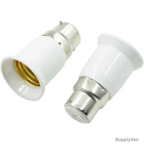 Lamp Holder, B22 to E27 Base, White, 2 Pcs/Pack — image 1