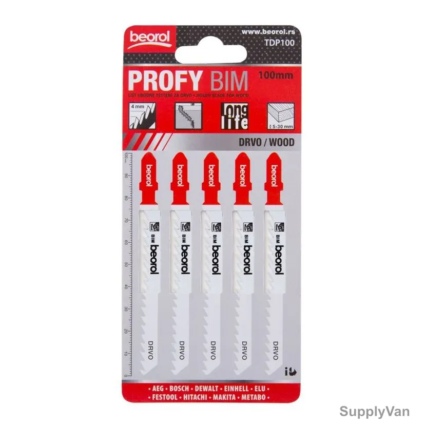 Beorol Jigsaw Blade, TDP100, Professional, PK5