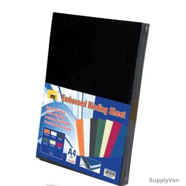 PSI Binding Sheet, PSBSC230-16BK, A4, 230 GSM, Black, PK100