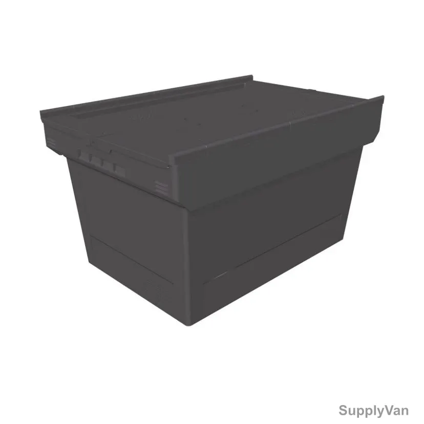 Bito Multipurpose Container With Attached Lid, MBD64421, Polypropylene, 54 Ltrs, 610 x 400MM, Black
