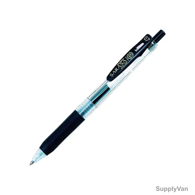 Zebra Clip Pen, JJB15-BK, Sarasa, 0.7MM Tip Size, Black, 10 Pcs/Pack
