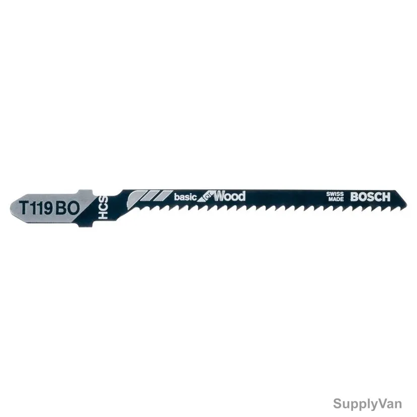 Bosch T 119 BO Wood Jigsaw Blade, 2608630310, HCS, 83MM Length, 5 Pcs/Pack
