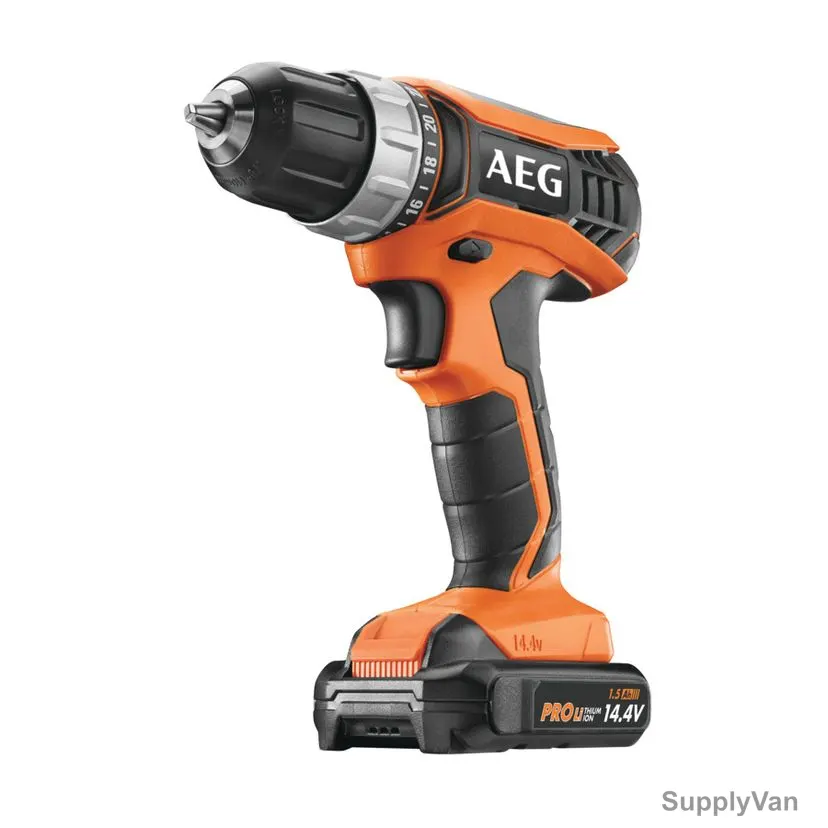 AEG Compact Drill Driver, BS14G3LI-152C, 14V, 10MM, Black and Orange