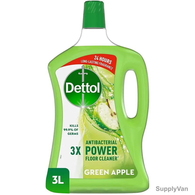 Dettol Antibacterial Power Floor Cleaner, Green Apple, 3 Ltrs — image 1