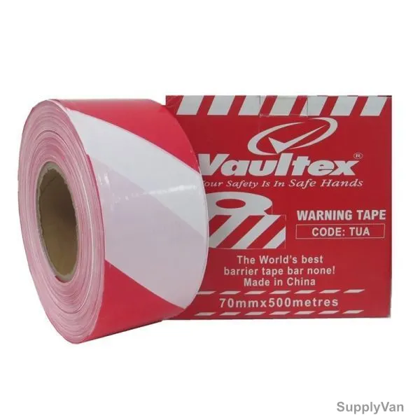 Vaultex Warning Tape, TUA, 70MMx500 Mtrs