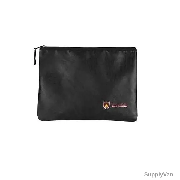 Rubik Fireproof Bag With Zipper, Fiberglass, 34CM Length x 25CM Width, Black — image 1