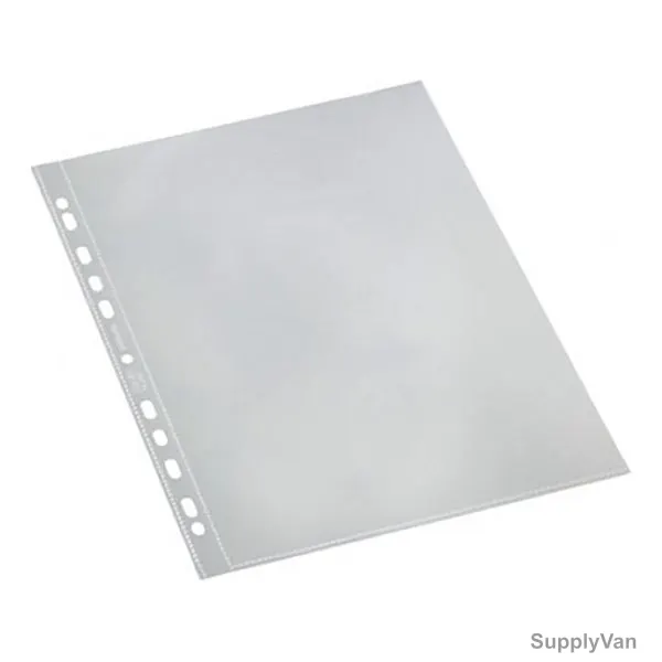 Durable Reinforcement Punched Pocket, 2660, Polypropylene, A4, Transparent, 100 Pcs/Pack