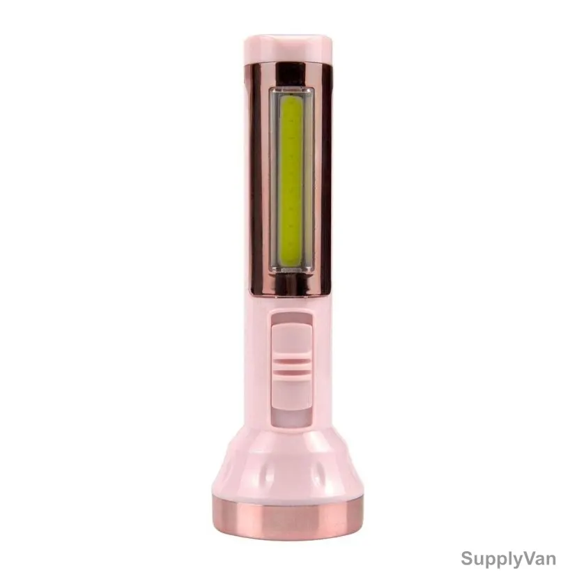 Sonashi Rechargeable LED Torch With Micro USB and Mobile Charge Function, SPLT-121U, 1200mAh, Pink