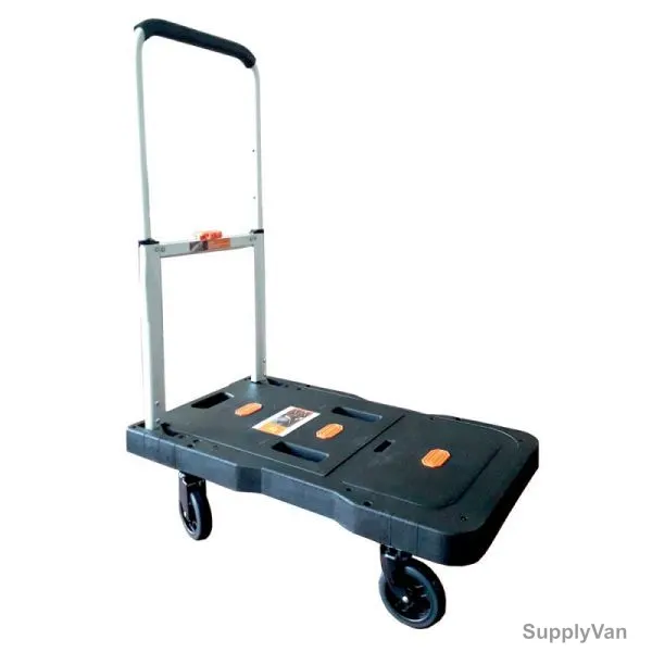 Kendo Folding Hand Trolley, 90802, 680 x 400MM Platform Size, 150 Kg Load Capacity, Black