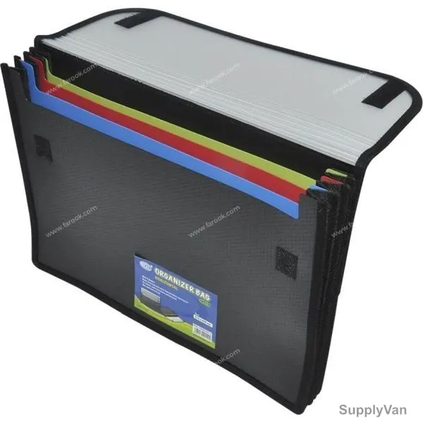FIS Horizontal Organizer Bag with 3 Divider, FSOR1231-3, F/S, Black