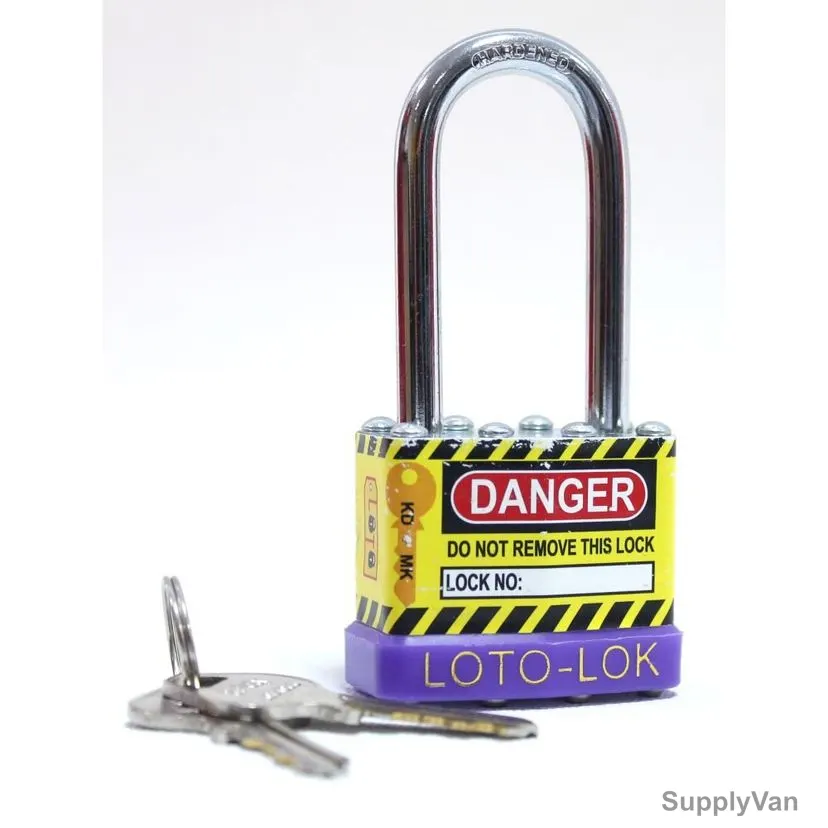 Loto-Lok Lockout Padlock, 2PTPSBKDL47, Steel, 47 x 6MM, Yellow and Blue — image 1
