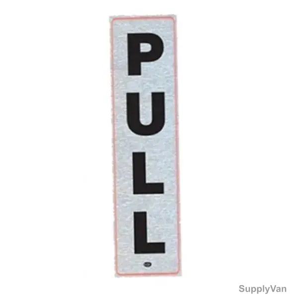 Fis Vertical Sticker, PULL, 17 x 4CM, Black/White
