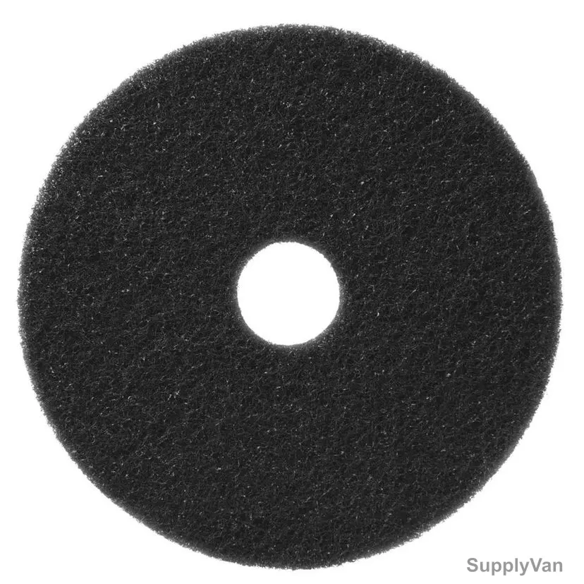 Taski Stripping Americo Cleaning Pad, 17 Inch Dia, Black, 5 Pcs/Pack