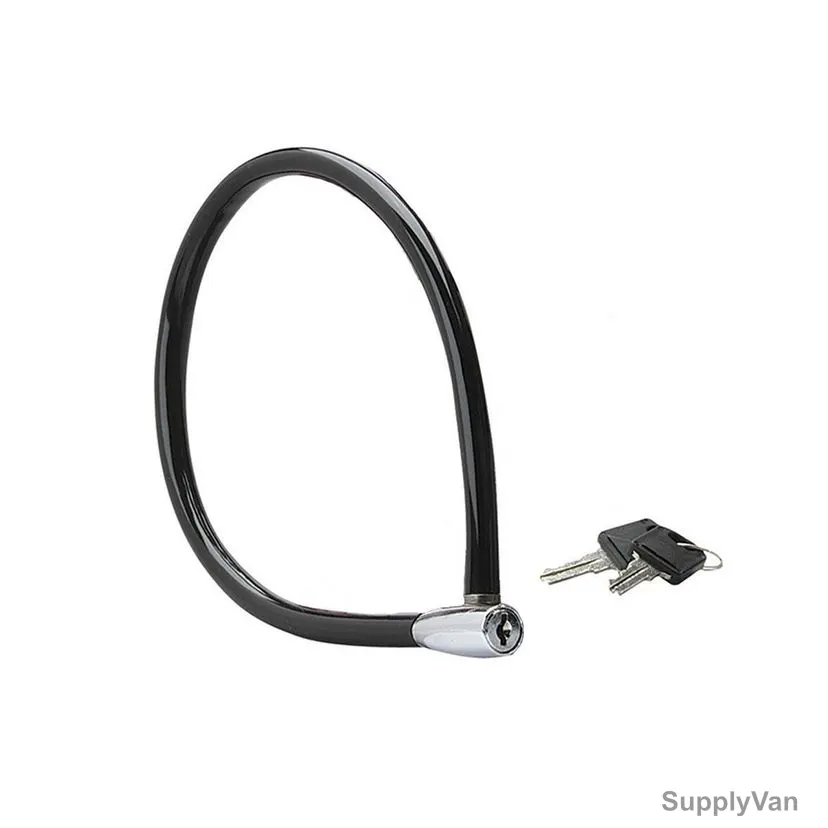 Master Lock Keyed Cable Lock, 8630-F, Vinyl and Steel, 55CM x 6MM, Black — image 1