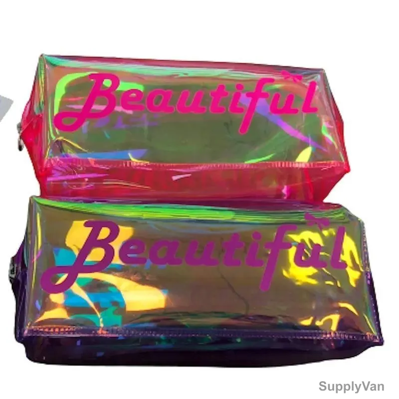 Atlas Cube Shaped Beautiful Pencil Case, AS-PP-004, Purple/Pink, 2 Pcs/Set