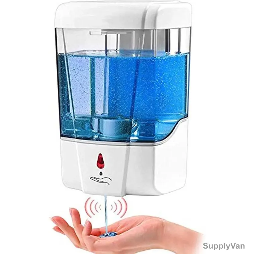 Automatic Soap Dispenser, 600ML, White/Clear — image 1