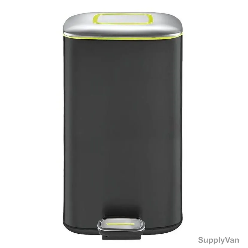 Eko Pedal Trash Bin, SS71K-20, Regent, Stainless Steel, 20 Ltrs, Charcoal Black