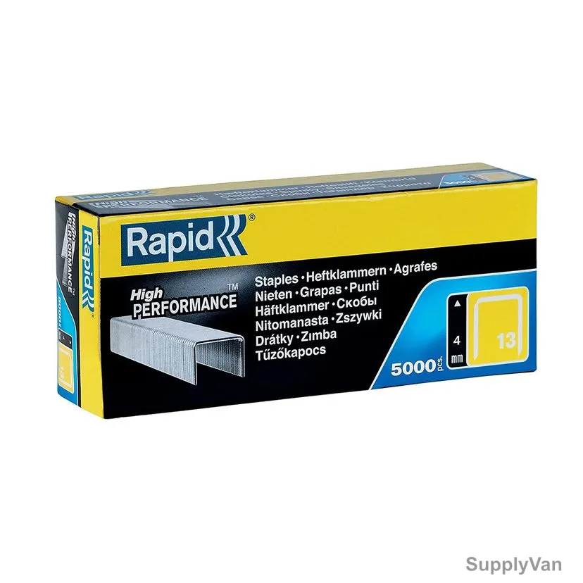 Rapid Finewire Staple Pin, RD-S13-04-5M, Galvanized Wire, 4MM Leg Length, 5000 Pcs/Pack — image 1