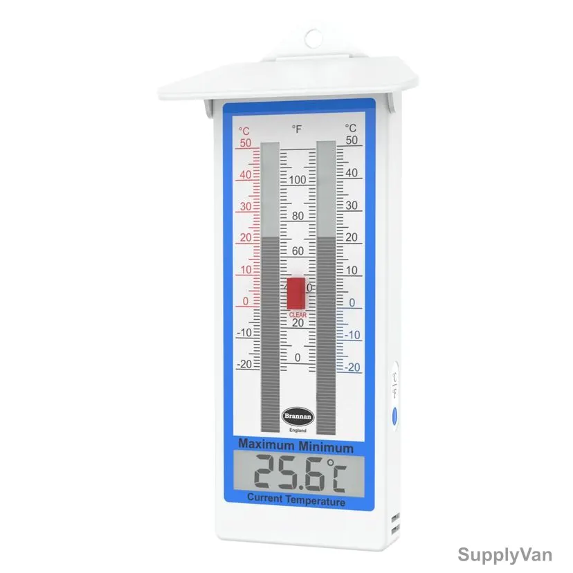 Brannan Classic Digital Max Min Thermometer, 12-429-3, -20 to 50 Deg.C and F