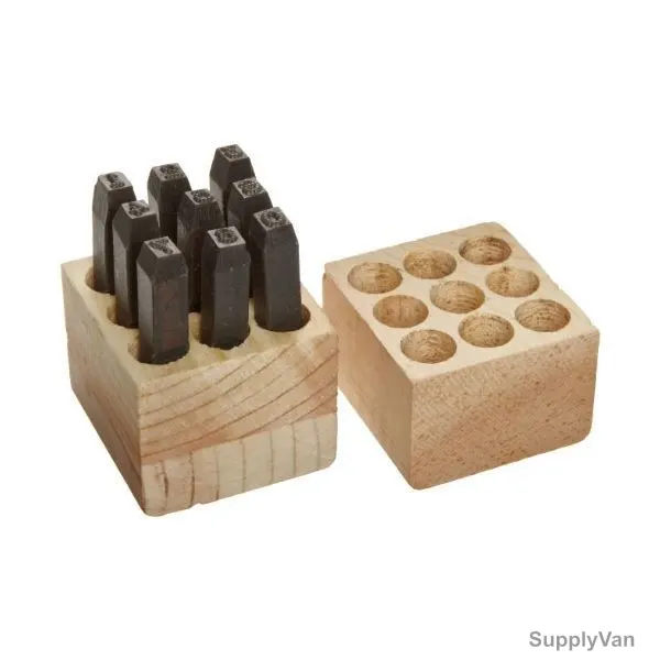 Young Bros Dot Design Character Stamp Figure Set, 05096, 3/16 Inch, 9PCS