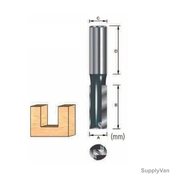 Makita Straight Router Bit, D-12217, 2x6MM