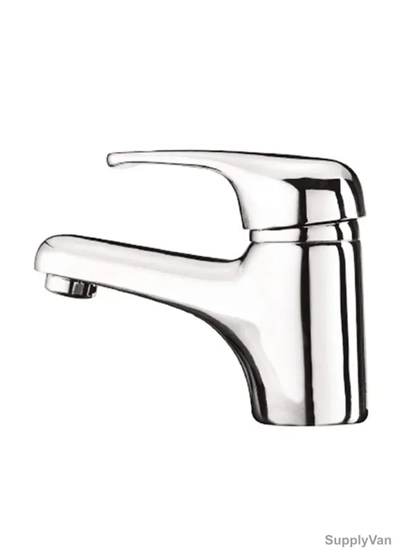 Milano Single Lever Basin Mixer With Pop Up Waste Set, Queen, Brass, Chrome Finish