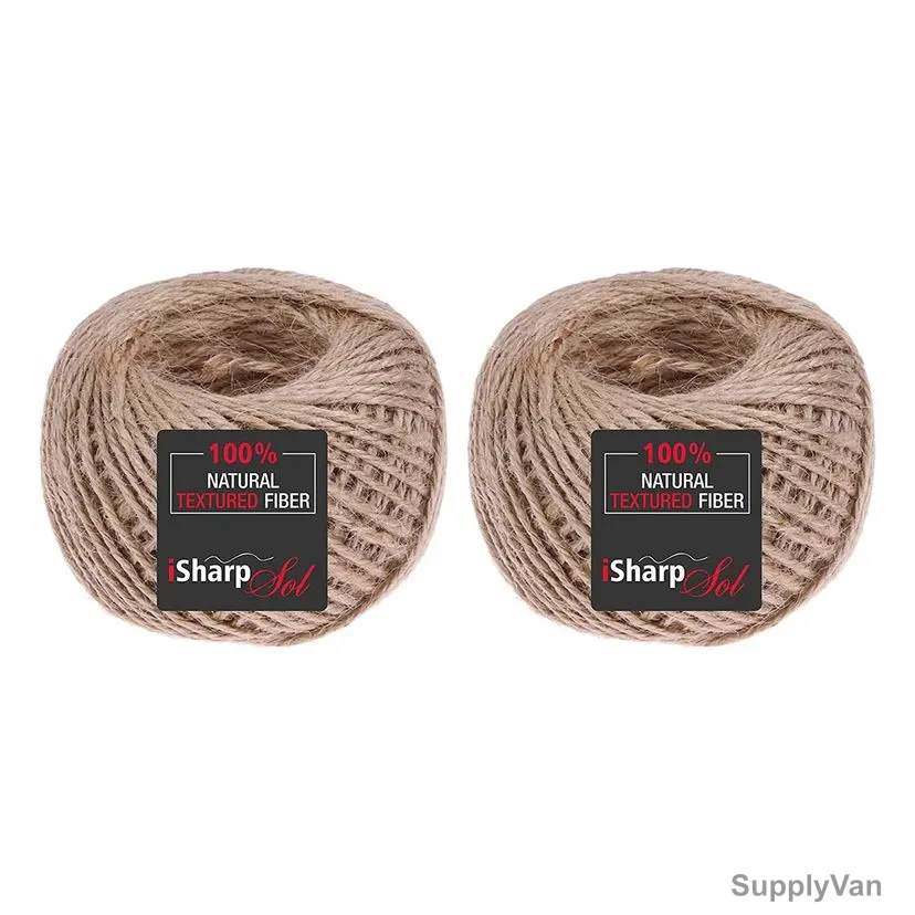 iSharpSol Twine String Cord, Jute, 2MM Dia x 30 Mtrs Length, Natural — image 1