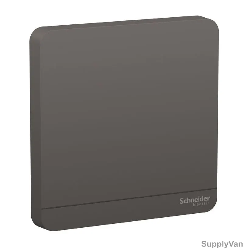 Schneider Electric Blank Plate, AvatarOn, Polycarbonate, 1 Gang, Dark Grey