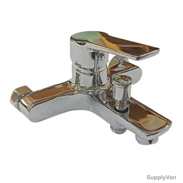Cavil Wall Mounted Bath Shower Mixer Tap, DD-5PD7-WRY3, Brass, Chrome — image 1