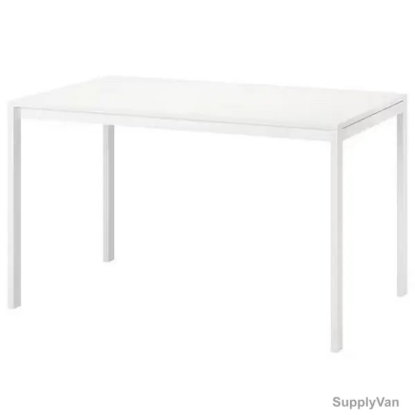 Melltorp Dining Table, Metal, 74CM Height x 75CM Width x 125CM Length, White